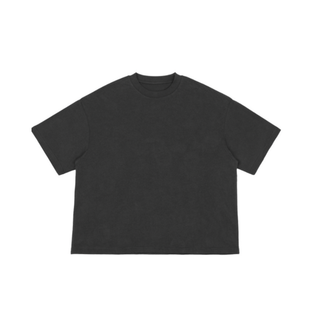 Cropped / boxy - T shirt Black