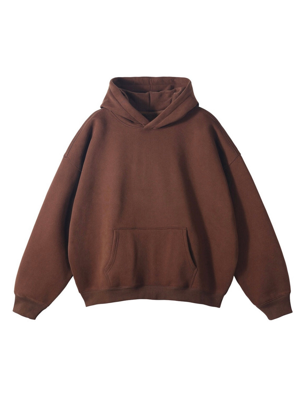 Dark brown hooded fashion sweatshirt